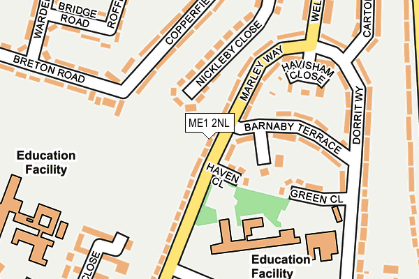 ME1 2NL map - OS OpenMap – Local (Ordnance Survey)