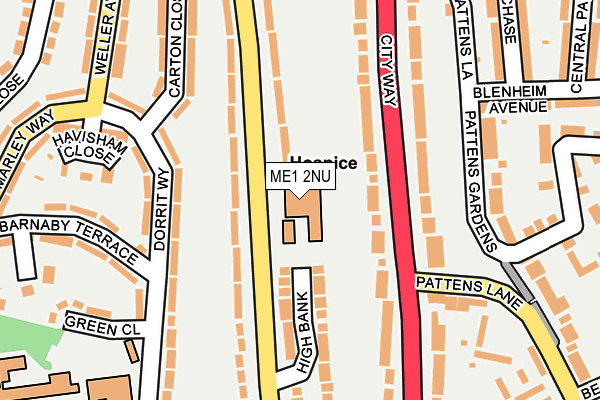 ME1 2NU map - OS OpenMap – Local (Ordnance Survey)