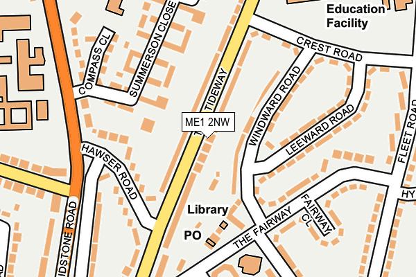 ME1 2NW map - OS OpenMap – Local (Ordnance Survey)