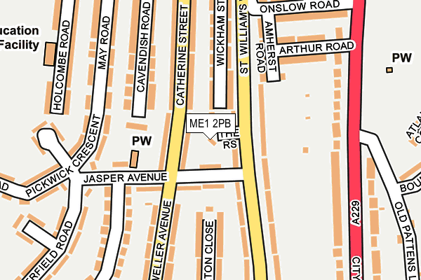 ME1 2PB map - OS OpenMap – Local (Ordnance Survey)