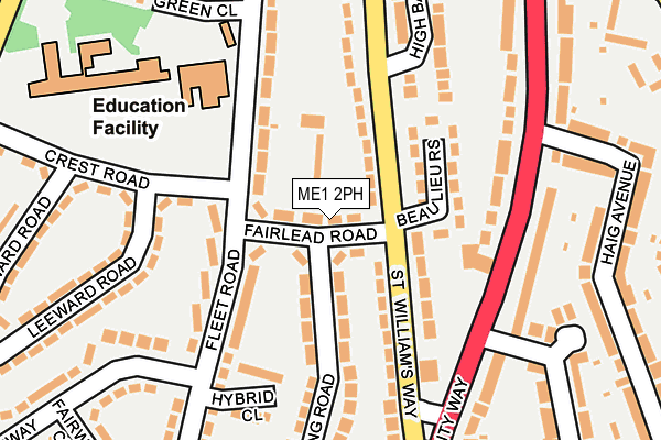 ME1 2PH map - OS OpenMap – Local (Ordnance Survey)