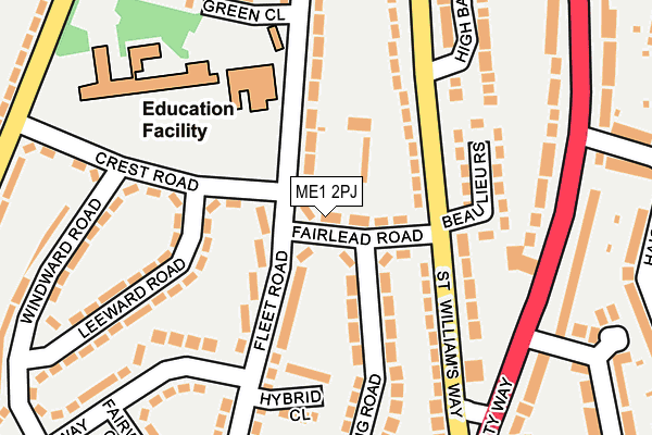 ME1 2PJ map - OS OpenMap – Local (Ordnance Survey)