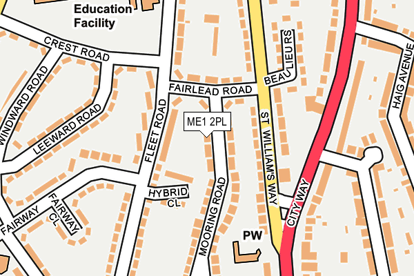 ME1 2PL map - OS OpenMap – Local (Ordnance Survey)