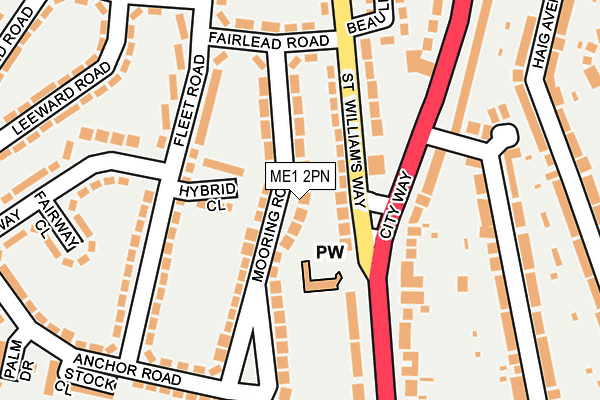 ME1 2PN map - OS OpenMap – Local (Ordnance Survey)