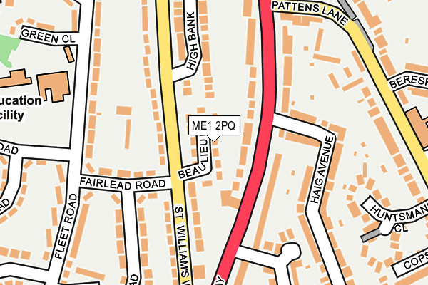 ME1 2PQ map - OS OpenMap – Local (Ordnance Survey)