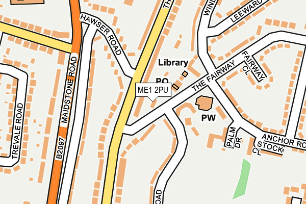 ME1 2PU map - OS OpenMap – Local (Ordnance Survey)