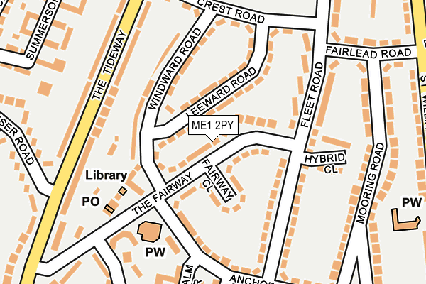 ME1 2PY map - OS OpenMap – Local (Ordnance Survey)