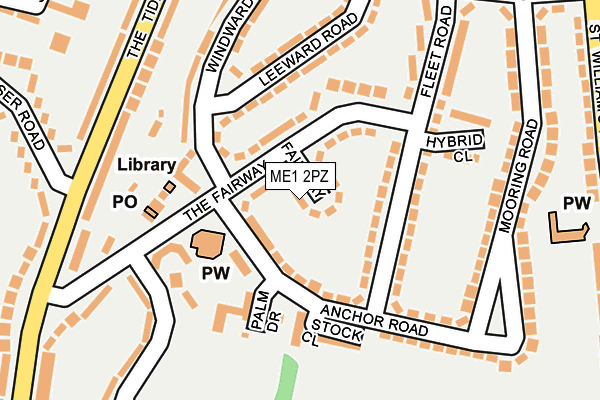 ME1 2PZ map - OS OpenMap – Local (Ordnance Survey)