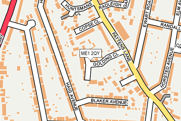 ME1 2QY map - OS OpenMap – Local (Ordnance Survey)