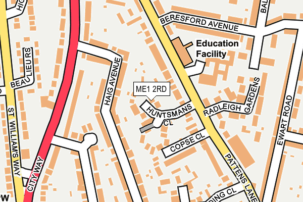ME1 2RD map - OS OpenMap – Local (Ordnance Survey)