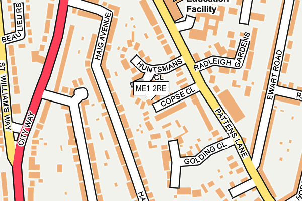 ME1 2RE map - OS OpenMap – Local (Ordnance Survey)