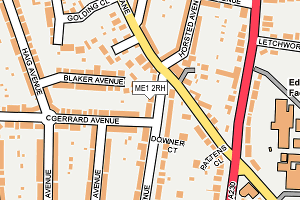 ME1 2RH map - OS OpenMap – Local (Ordnance Survey)