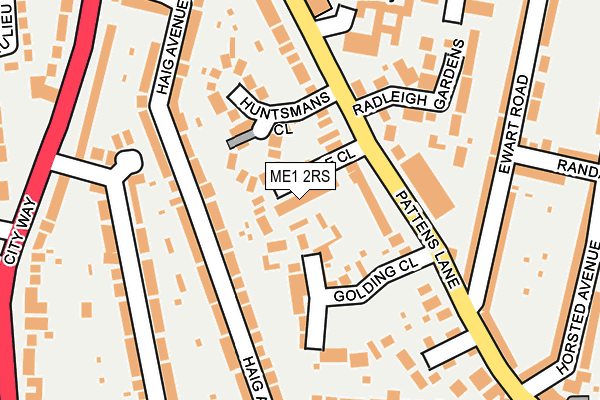 ME1 2RS map - OS OpenMap – Local (Ordnance Survey)