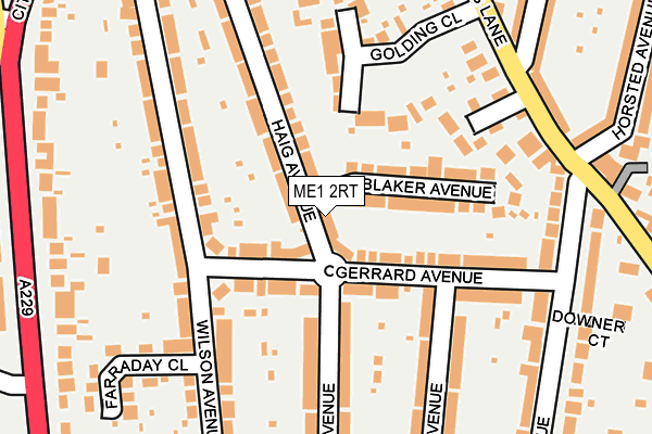 ME1 2RT map - OS OpenMap – Local (Ordnance Survey)