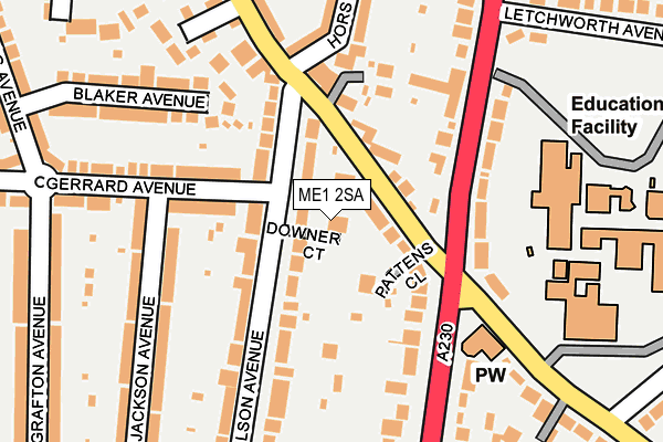 ME1 2SA map - OS OpenMap – Local (Ordnance Survey)