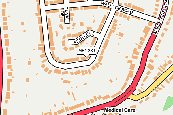 ME1 2SJ map - OS OpenMap – Local (Ordnance Survey)