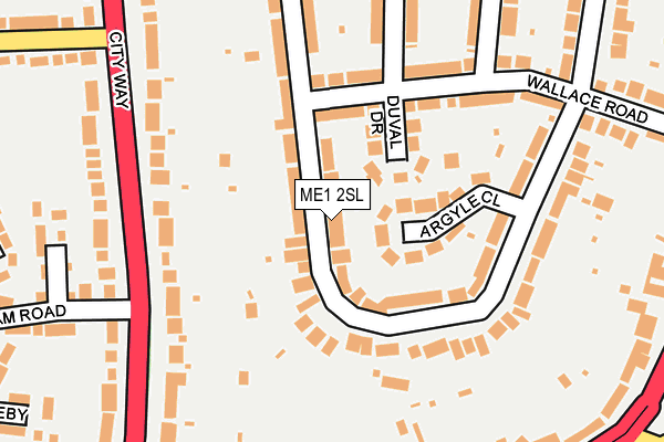 ME1 2SL map - OS OpenMap – Local (Ordnance Survey)