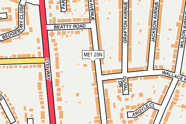 ME1 2SN map - OS OpenMap – Local (Ordnance Survey)