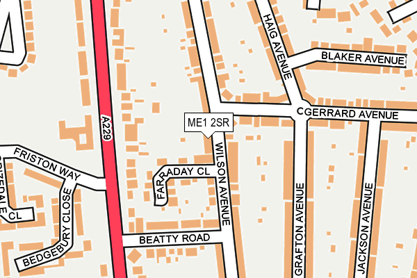 ME1 2SR map - OS OpenMap – Local (Ordnance Survey)