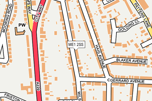 ME1 2SS map - OS OpenMap – Local (Ordnance Survey)