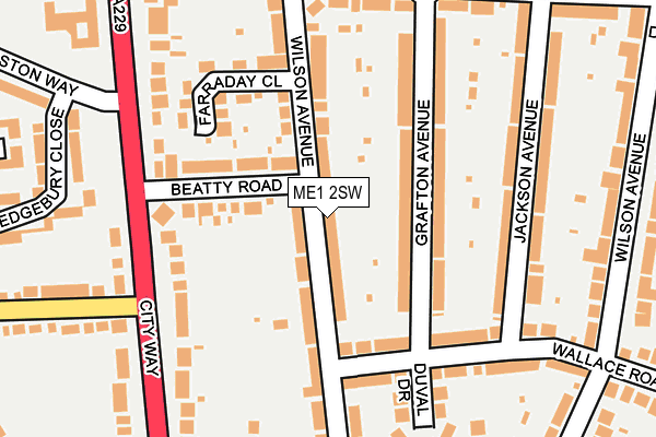 ME1 2SW map - OS OpenMap – Local (Ordnance Survey)