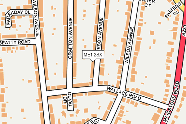 ME1 2SX map - OS OpenMap – Local (Ordnance Survey)