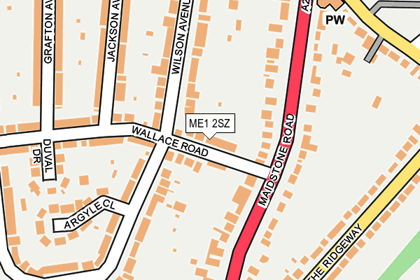 ME1 2SZ map - OS OpenMap – Local (Ordnance Survey)