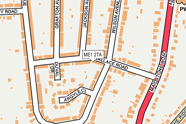 ME1 2TA map - OS OpenMap – Local (Ordnance Survey)