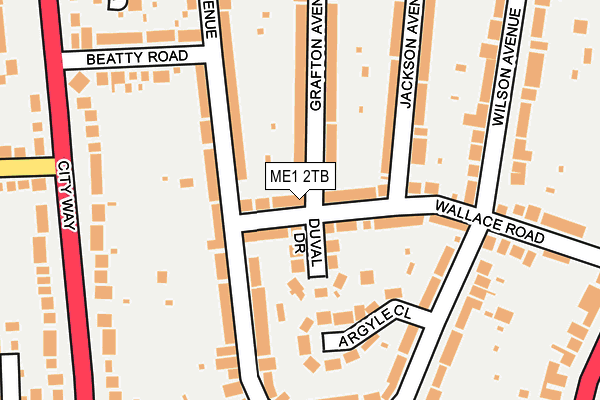 ME1 2TB map - OS OpenMap – Local (Ordnance Survey)