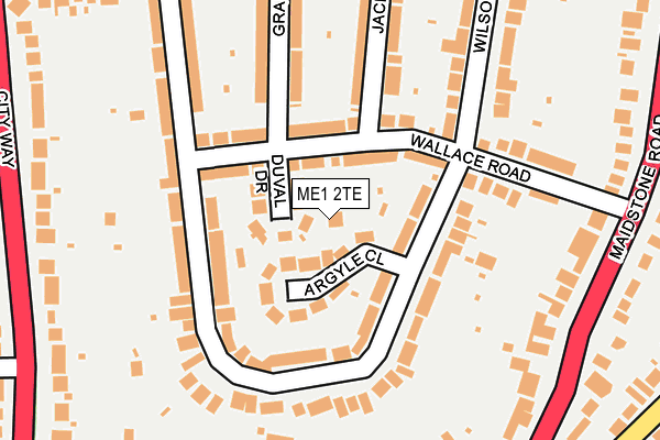 ME1 2TE map - OS OpenMap – Local (Ordnance Survey)