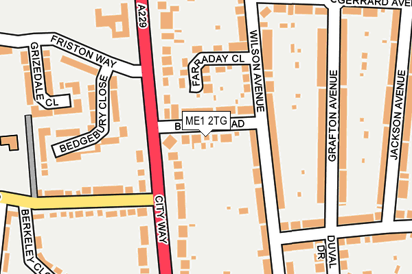 ME1 2TG map - OS OpenMap – Local (Ordnance Survey)