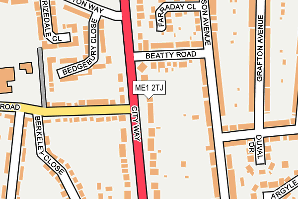 ME1 2TJ map - OS OpenMap – Local (Ordnance Survey)