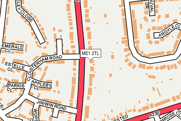 ME1 2TL map - OS OpenMap – Local (Ordnance Survey)