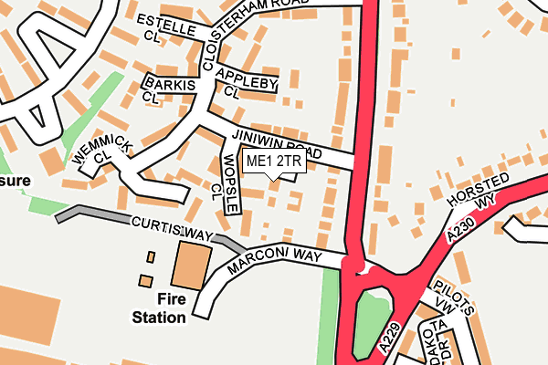 ME1 2TR map - OS OpenMap – Local (Ordnance Survey)