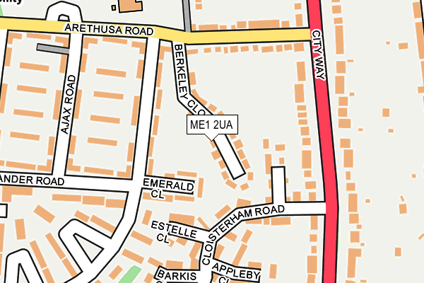 ME1 2UA map - OS OpenMap – Local (Ordnance Survey)