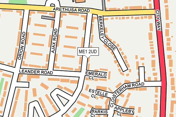 ME1 2UD map - OS OpenMap – Local (Ordnance Survey)