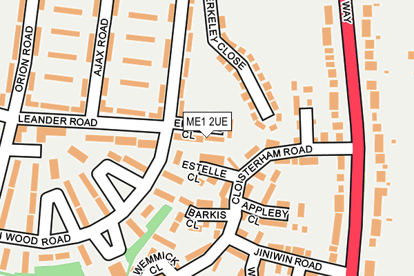 ME1 2UE map - OS OpenMap – Local (Ordnance Survey)