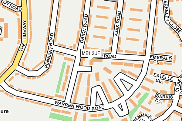 ME1 2UF map - OS OpenMap – Local (Ordnance Survey)