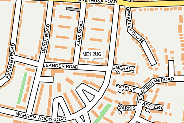 ME1 2UG map - OS OpenMap – Local (Ordnance Survey)