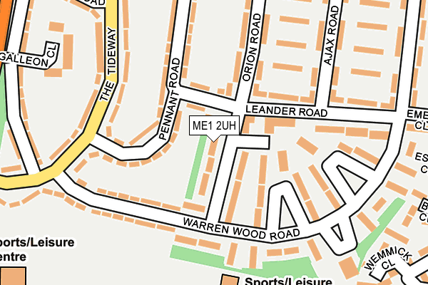 ME1 2UH map - OS OpenMap – Local (Ordnance Survey)