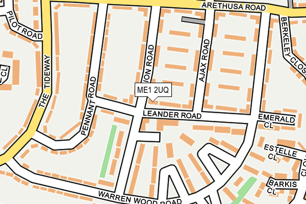 ME1 2UQ map - OS OpenMap – Local (Ordnance Survey)