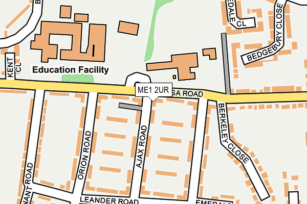 ME1 2UR map - OS OpenMap – Local (Ordnance Survey)