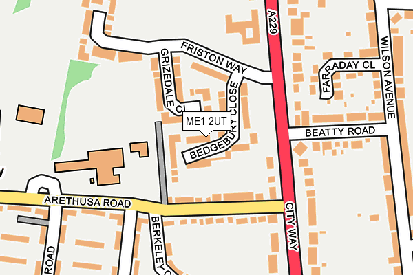 ME1 2UT map - OS OpenMap – Local (Ordnance Survey)