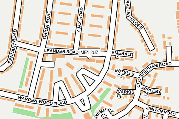 ME1 2UZ map - OS OpenMap – Local (Ordnance Survey)