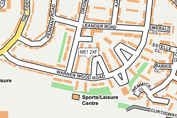 ME1 2XF map - OS OpenMap – Local (Ordnance Survey)