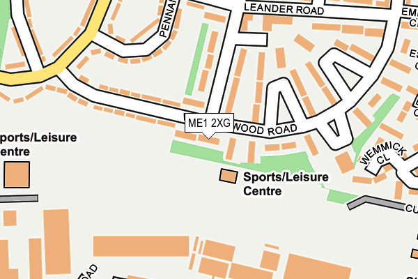 ME1 2XG map - OS OpenMap – Local (Ordnance Survey)