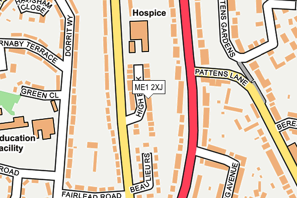 ME1 2XJ map - OS OpenMap – Local (Ordnance Survey)