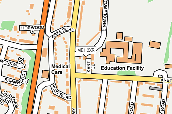 ME1 2XR map - OS OpenMap – Local (Ordnance Survey)