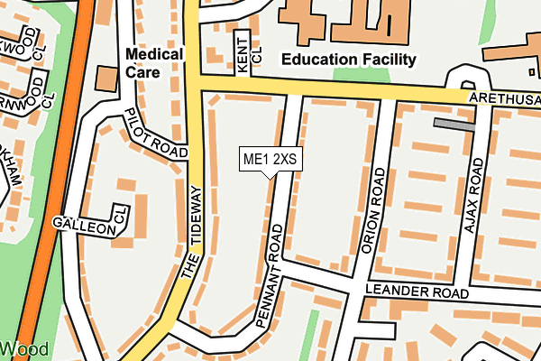 ME1 2XS map - OS OpenMap – Local (Ordnance Survey)