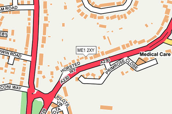 ME1 2XY map - OS OpenMap – Local (Ordnance Survey)